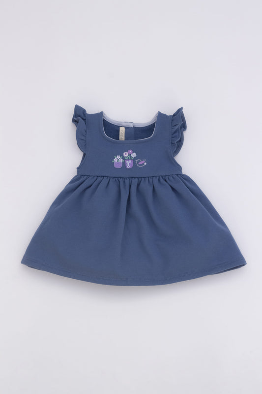 Organic dress blue fleece