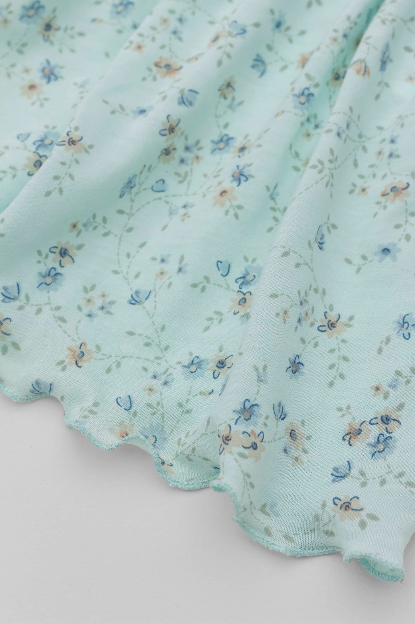 Organic combined floral dress mint