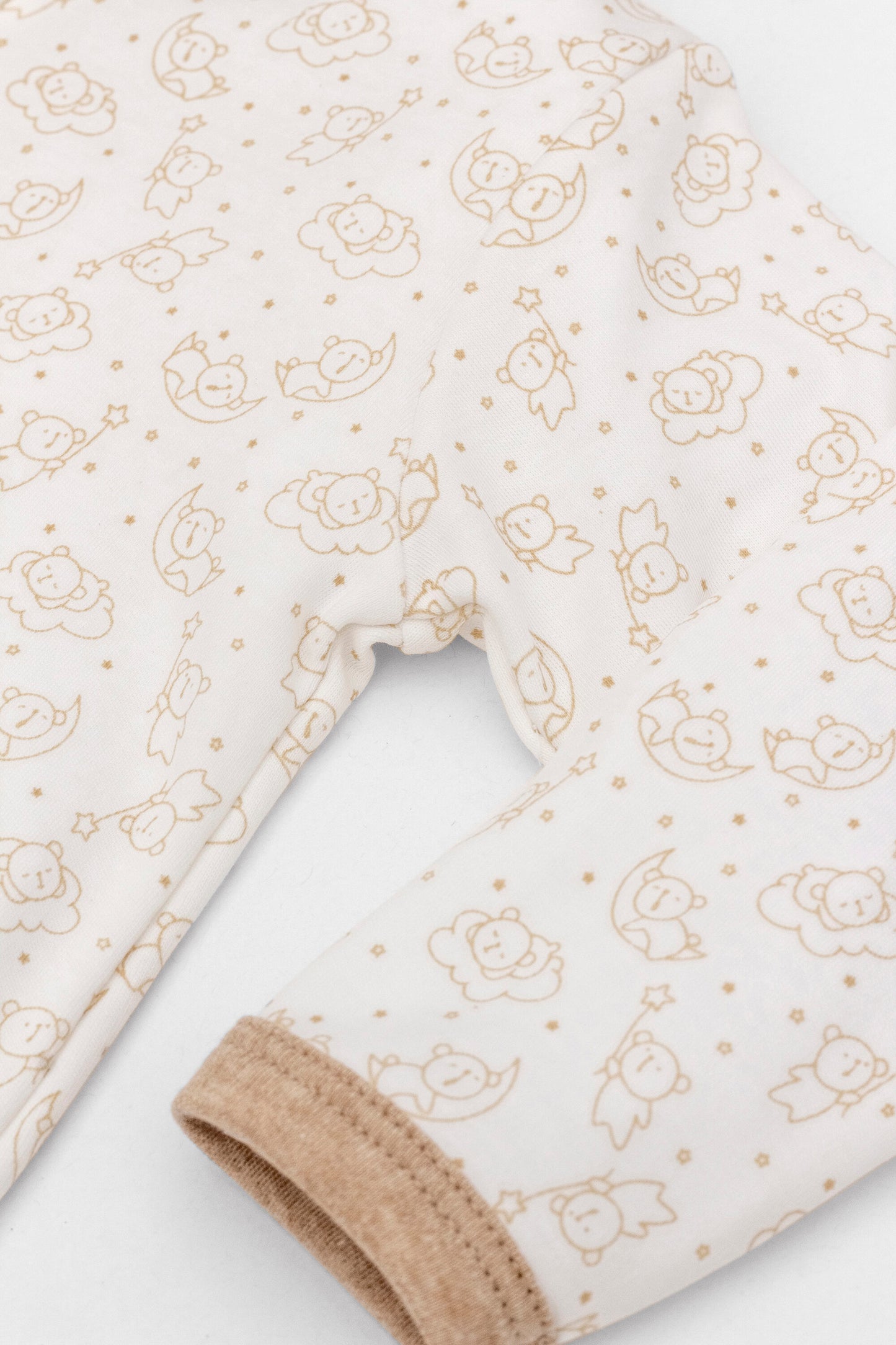 Organic zipper footed pajamas bears