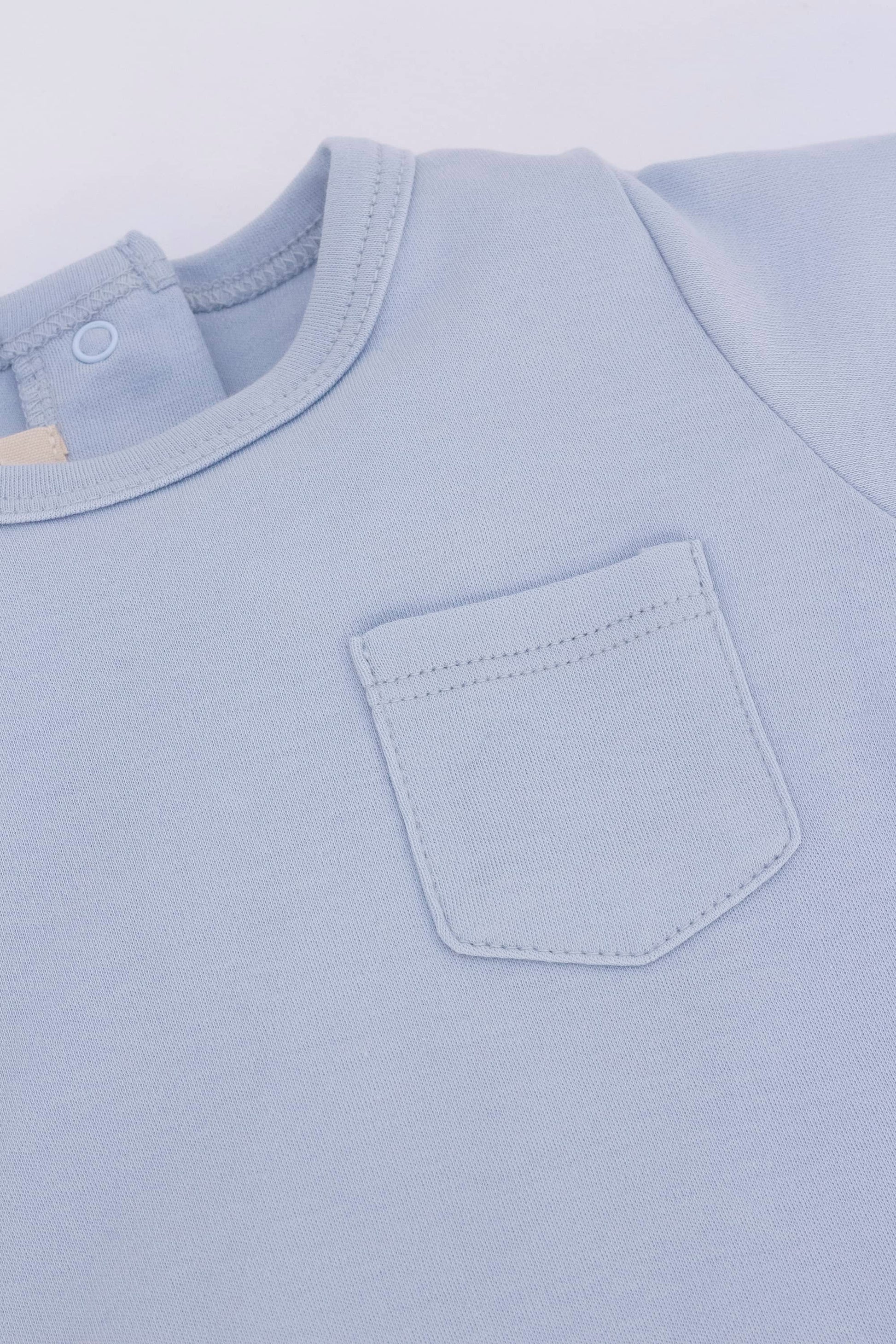 long-sleeve layered bodysuit blue_ front detail