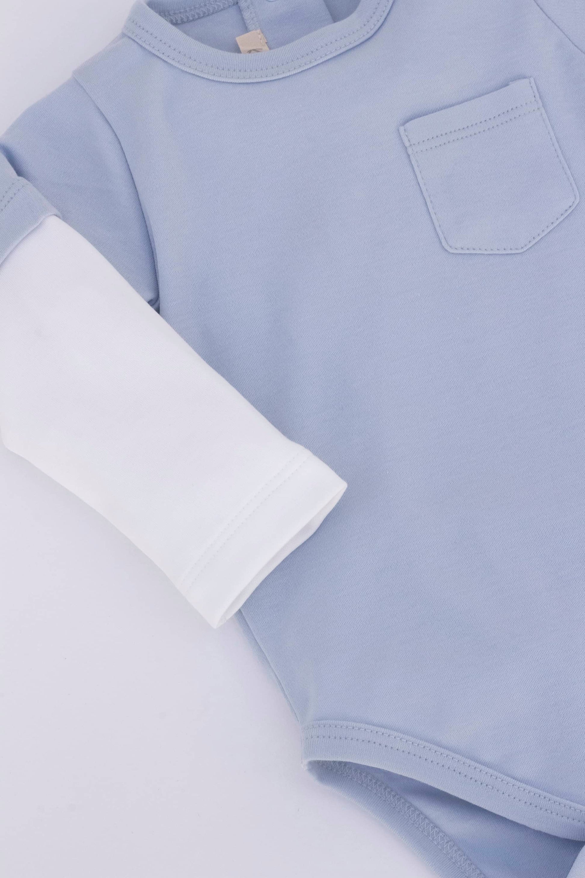 long-sleeve layered bodysuit blue_ sleeve detail