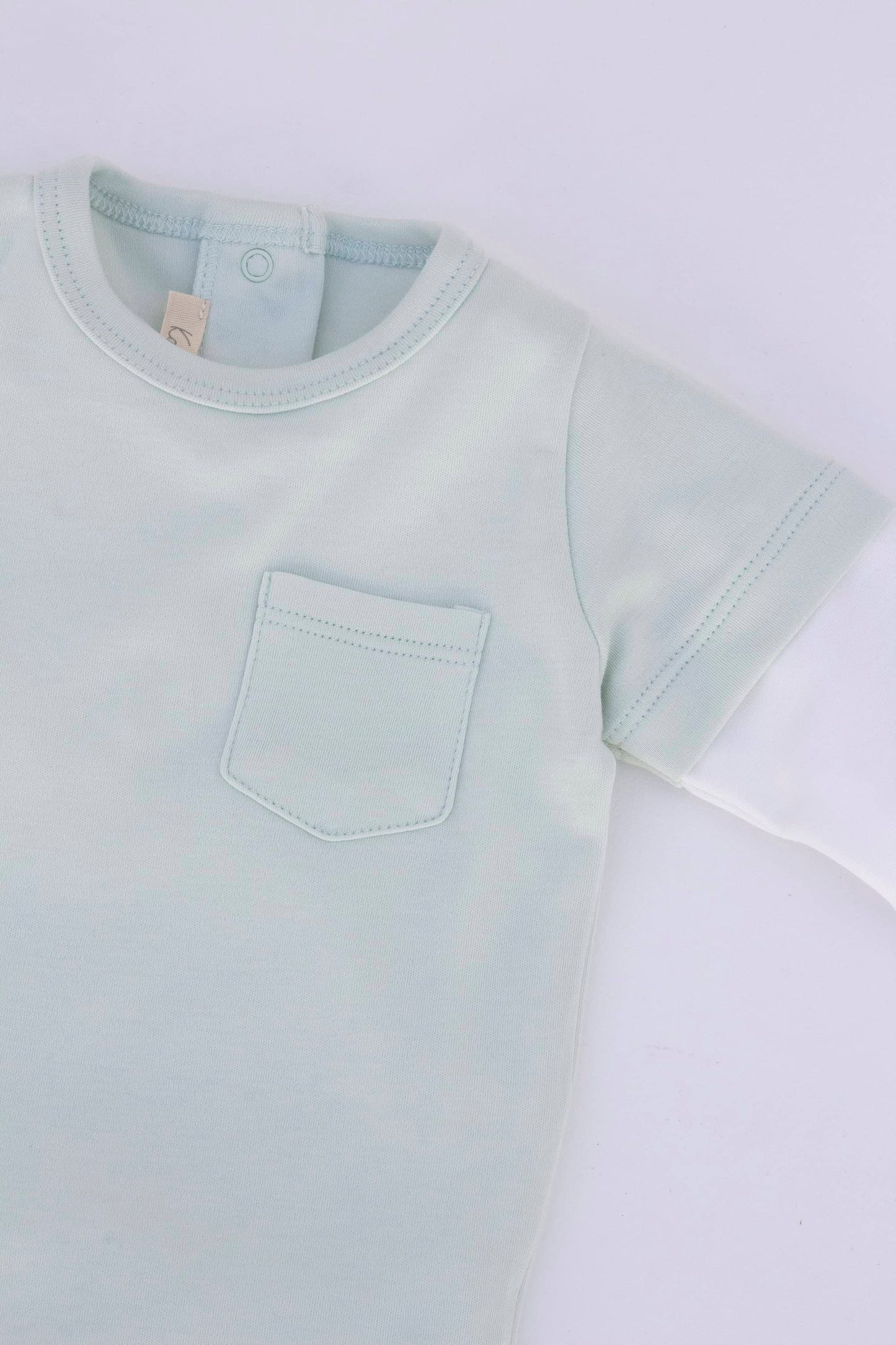 long-sleeve layered bodysuit mint_ pocket view