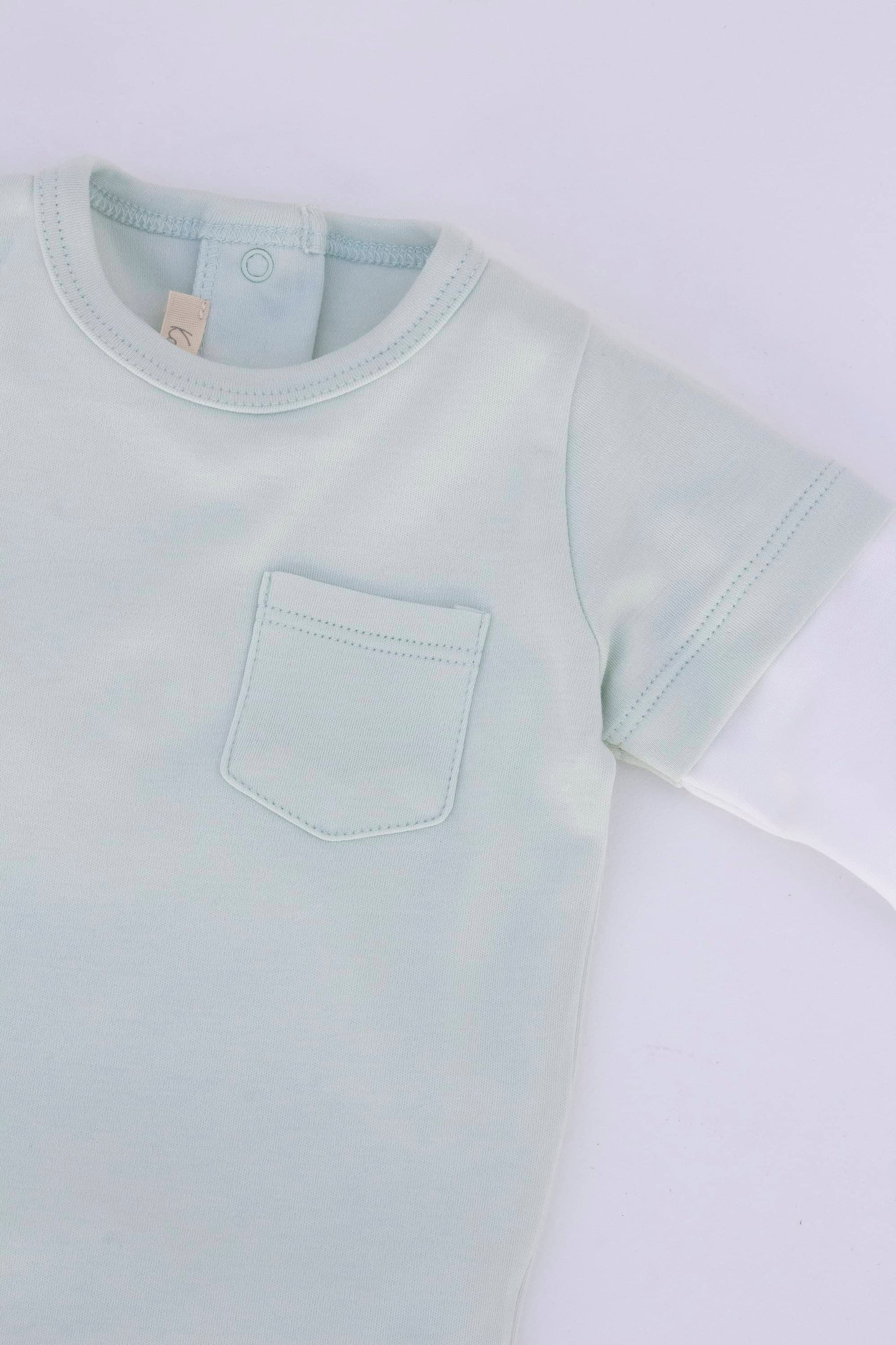 long-sleeve layered bodysuit mint_ pocket view