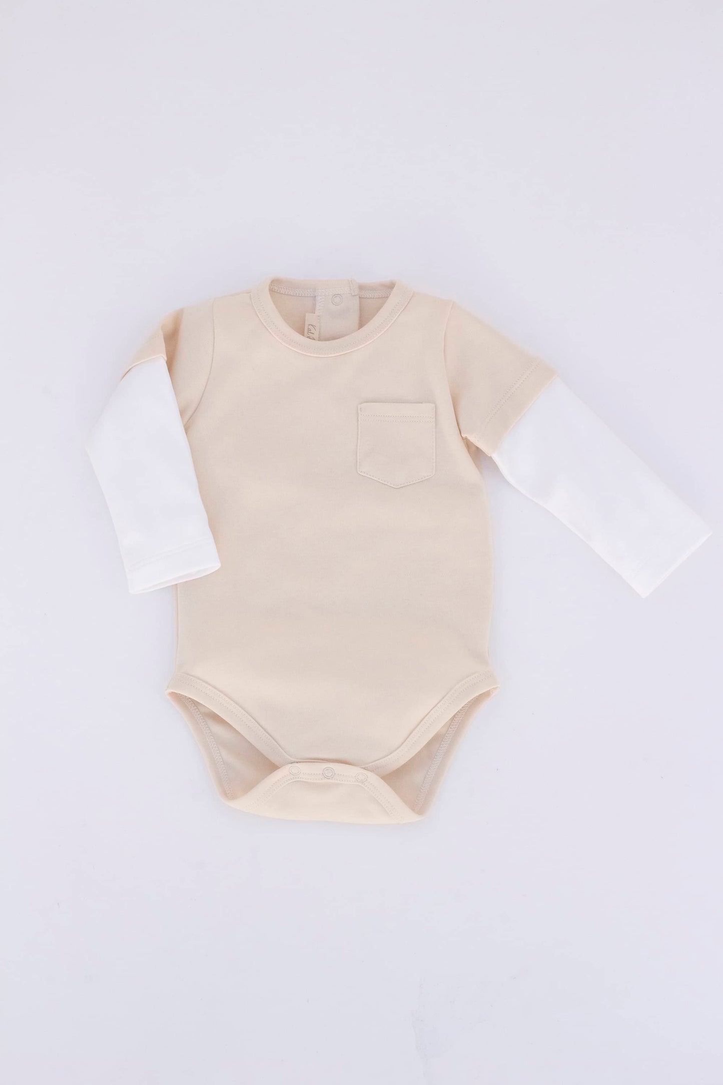 long-sleeve layered bodysuit natural_ front view
