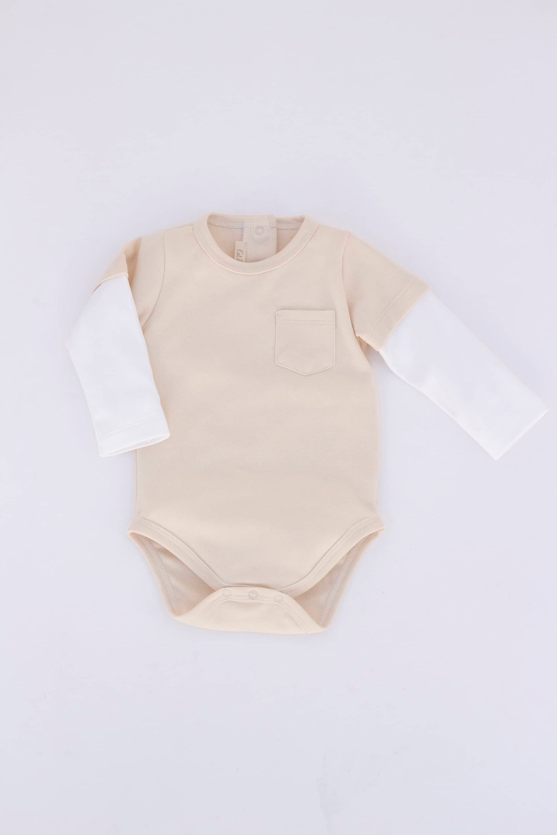 long-sleeve layered bodysuit natural_ front view