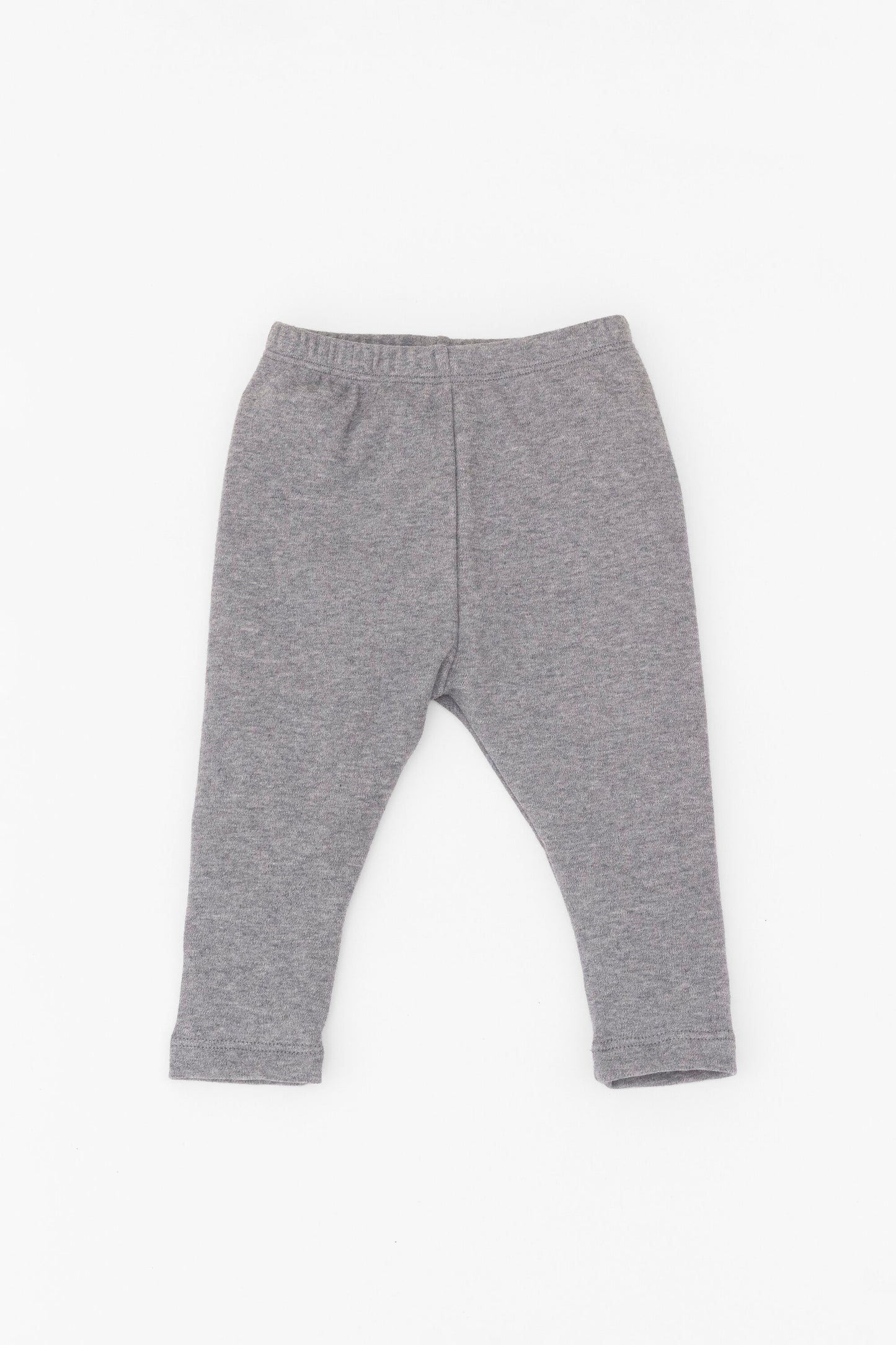 Organic elastic waistband leggings heather grey