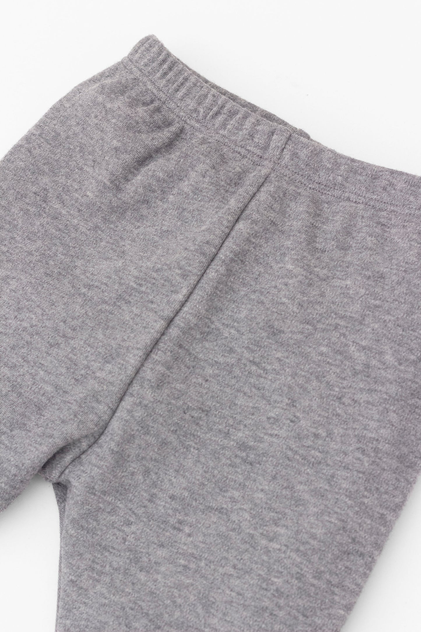 Organic elastic waistband leggings heather grey