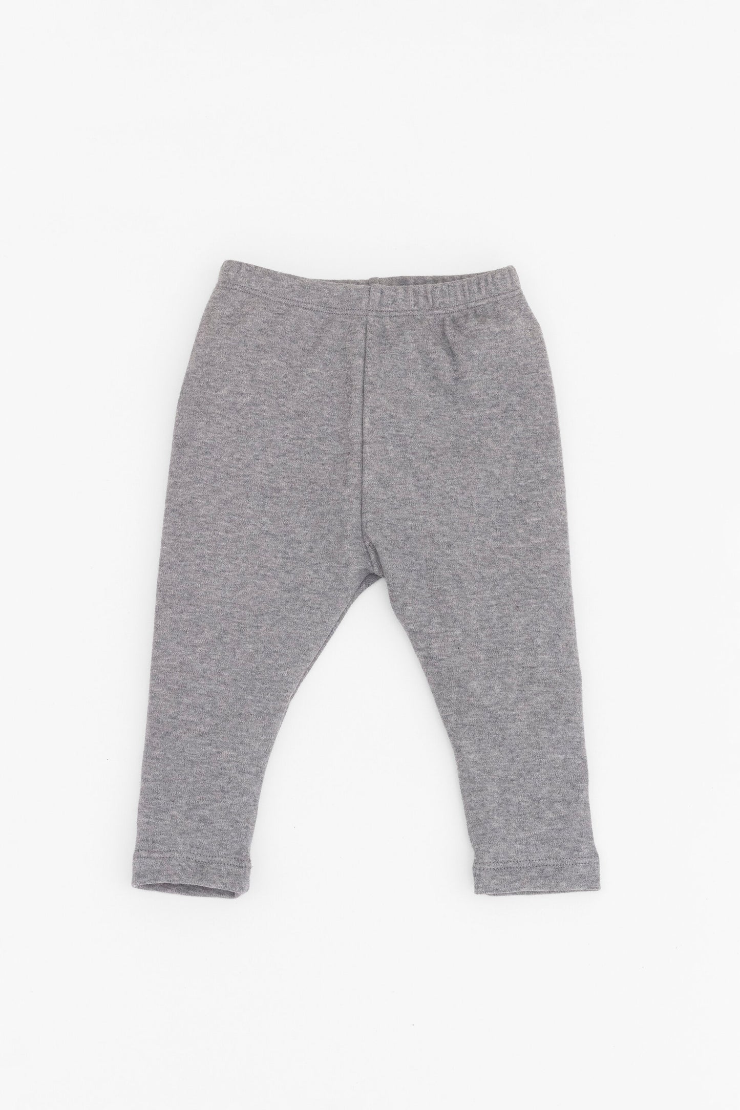 Organic elastic waistband leggings heather grey