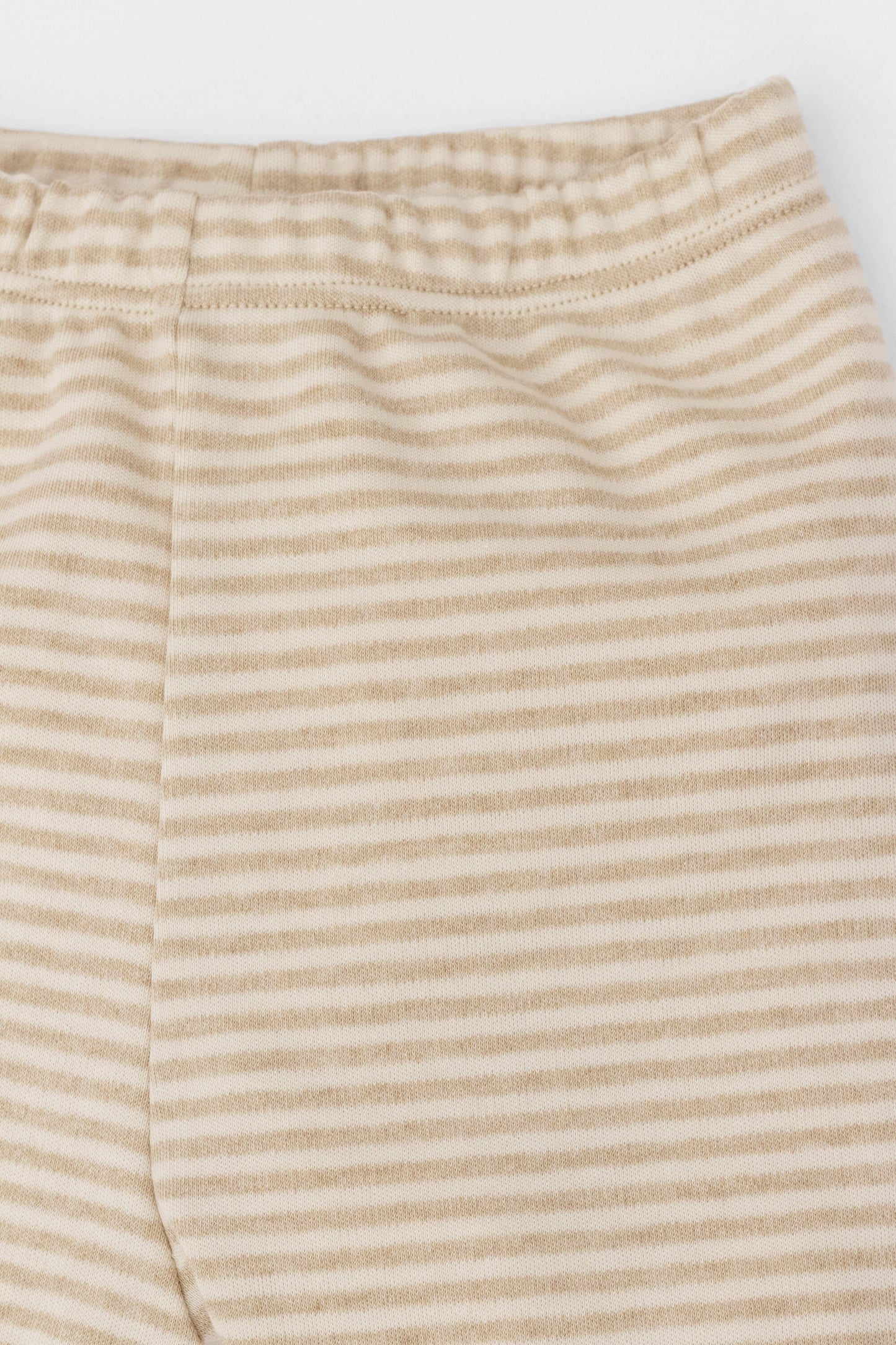 Organic elastic waistband leggings sand stripes
