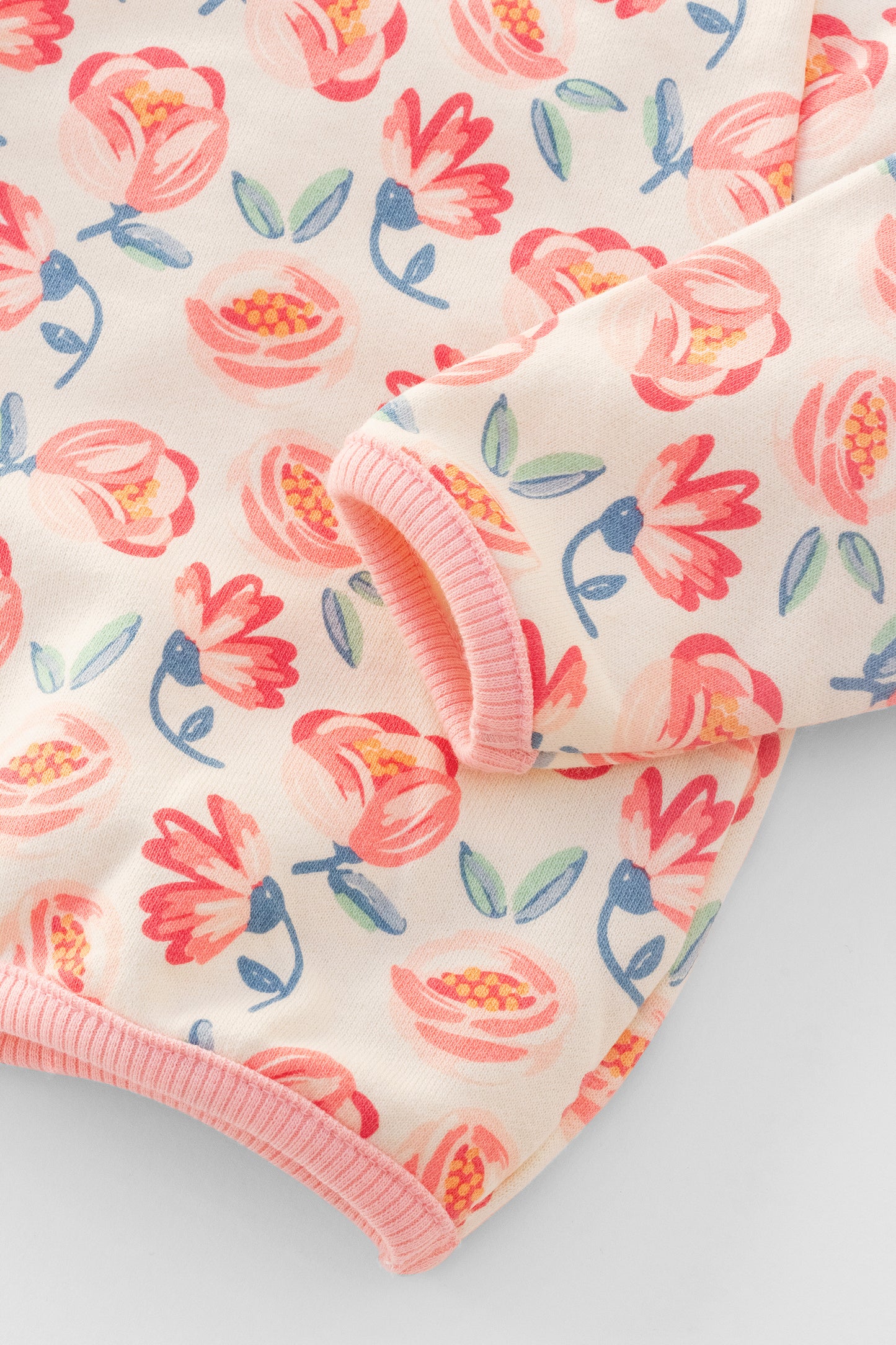 Organic sweatshirt floral