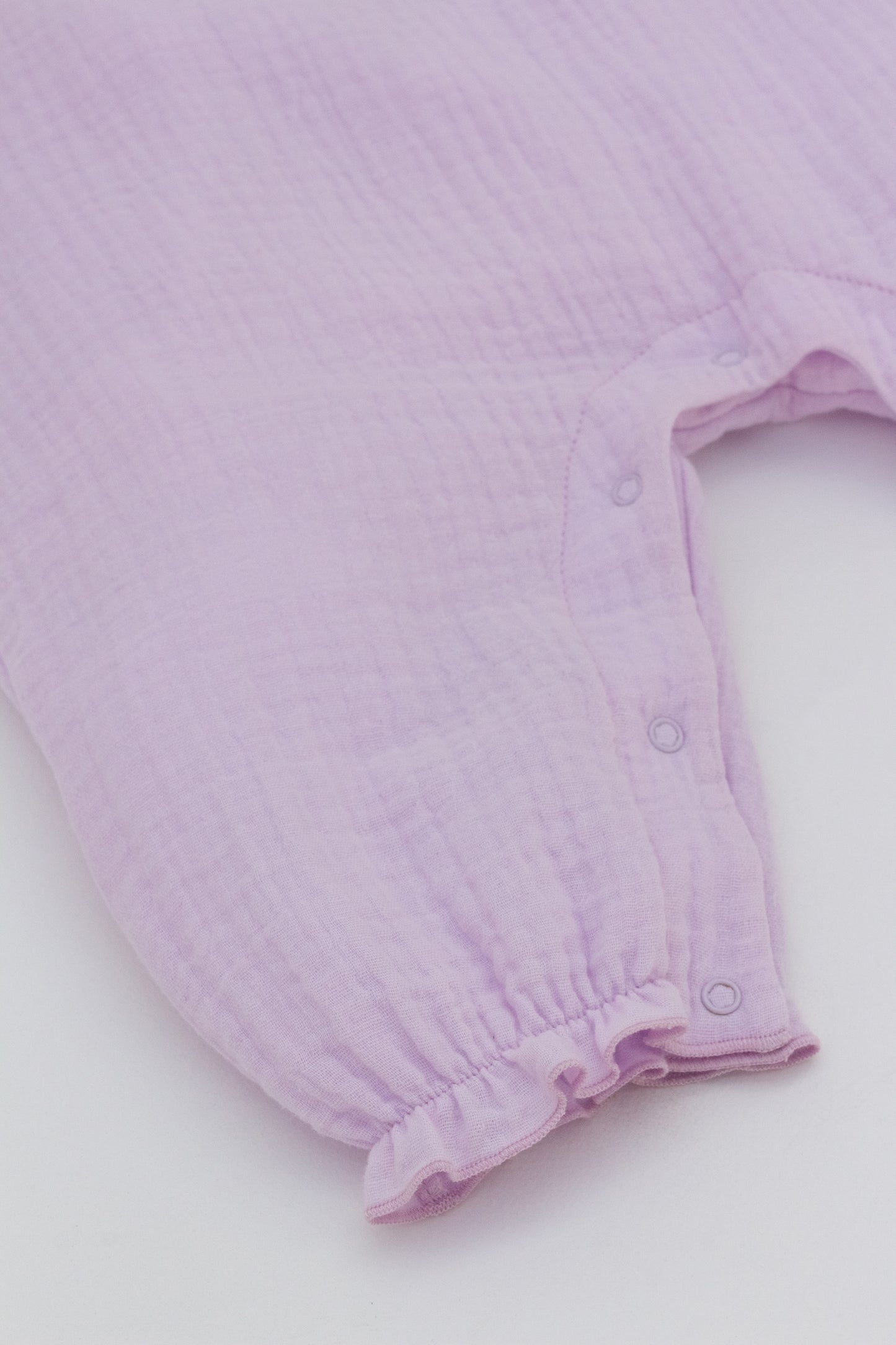 Lavender muslin overalls