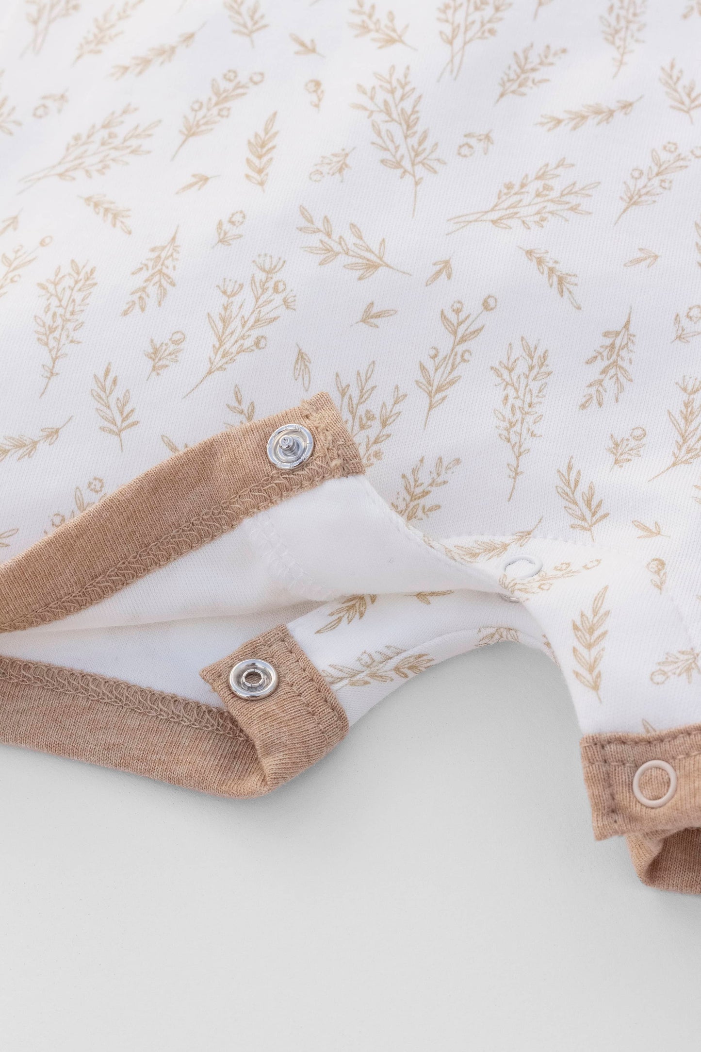 Short-sleeve crew neck romper