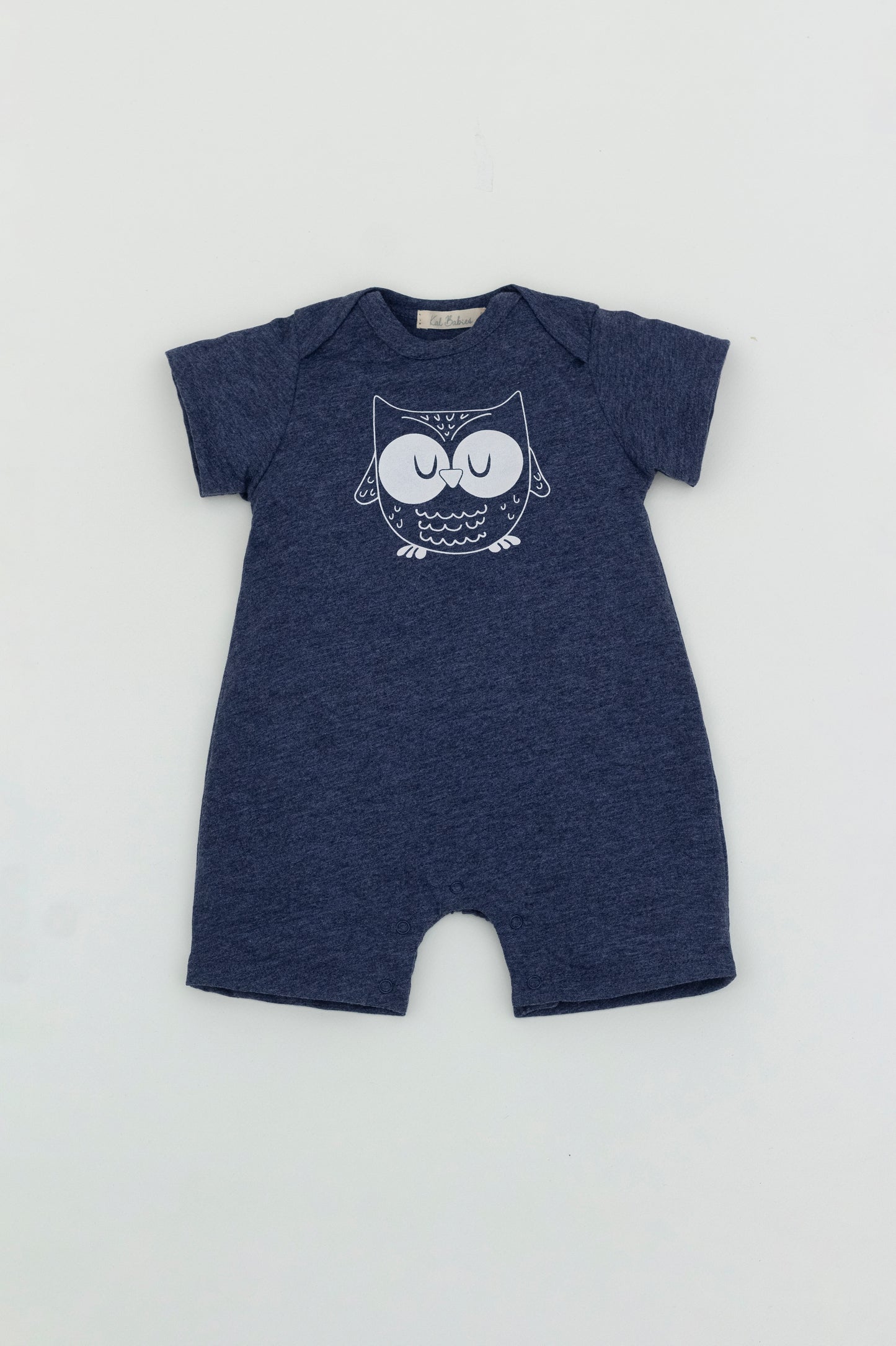 Owl blue romper