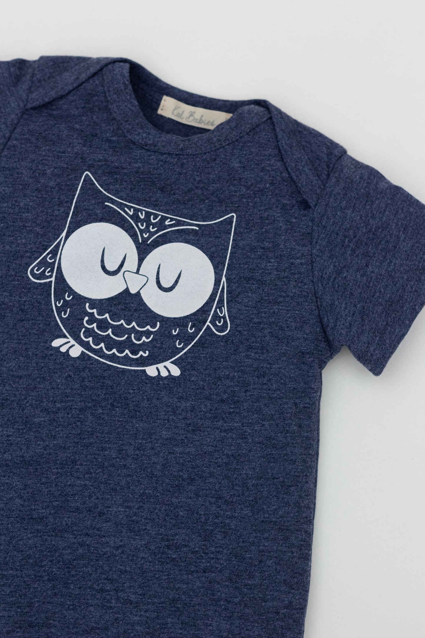 Owl blue romper
