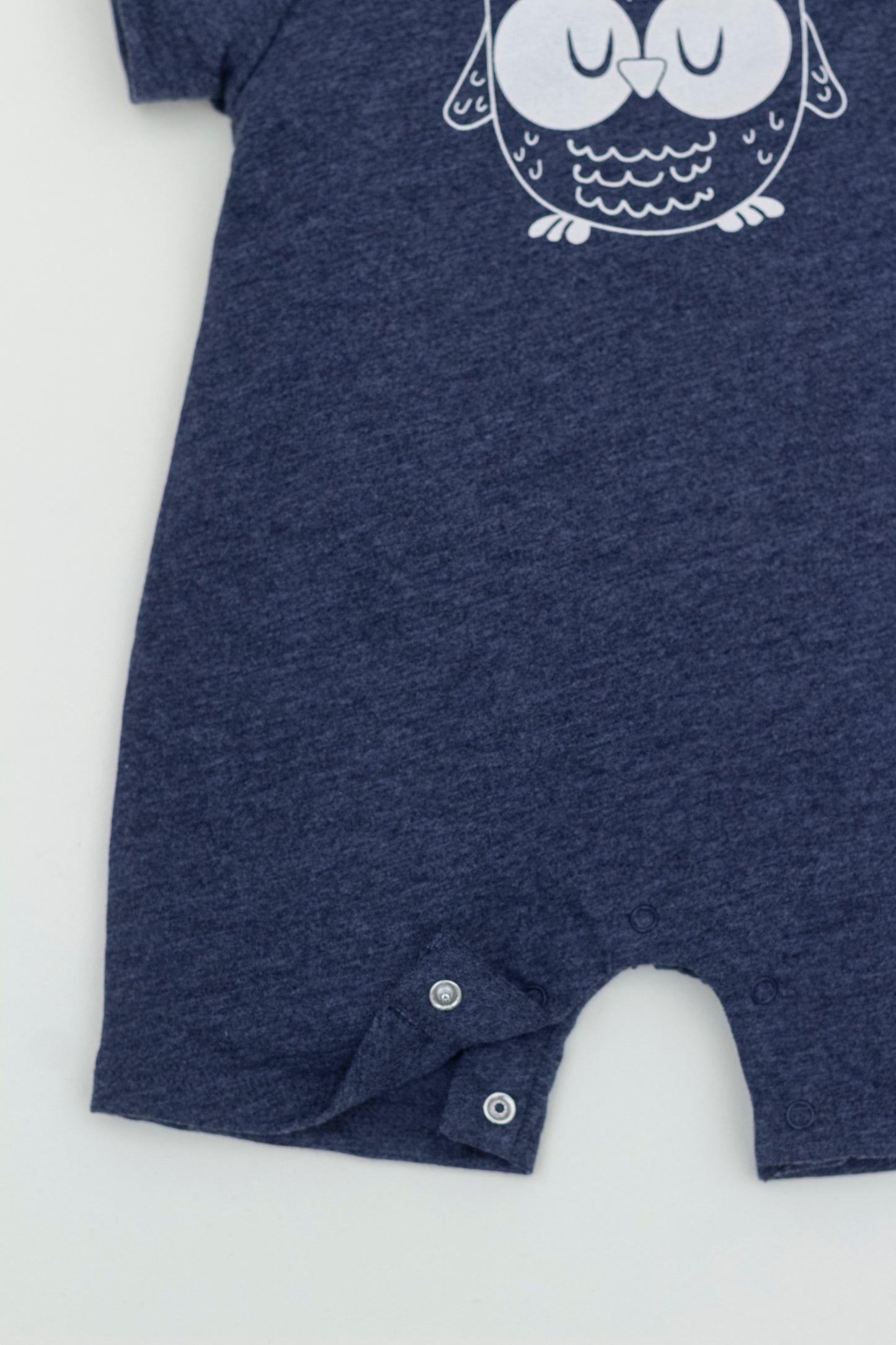 Owl blue romper