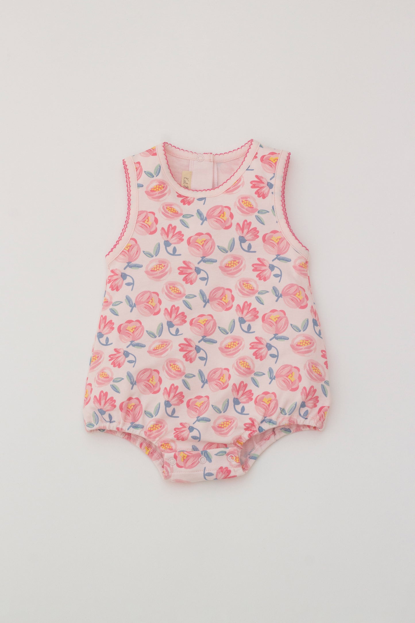 Flower print bubble romper