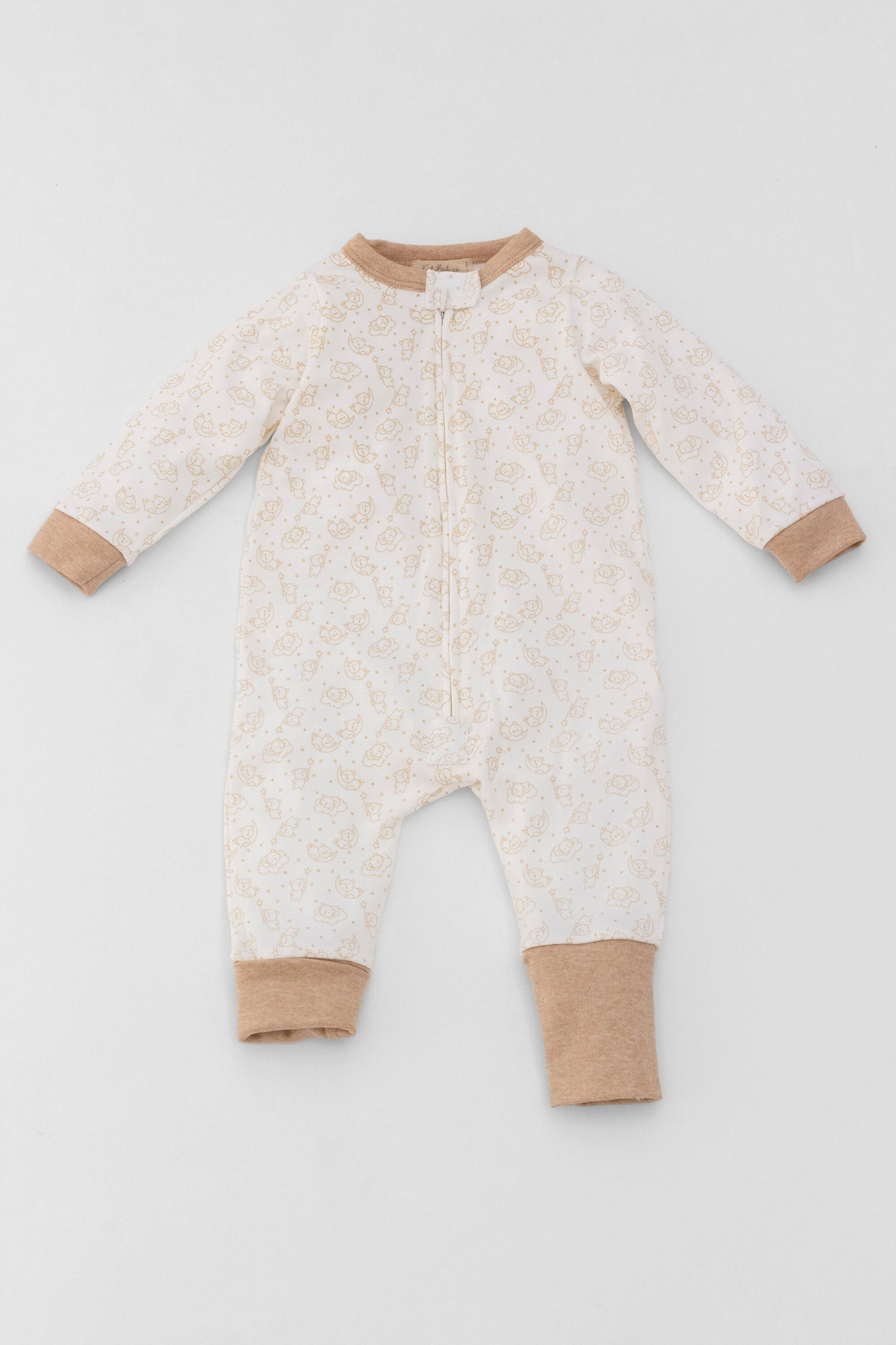 Organic one-piece footless pajamas bears