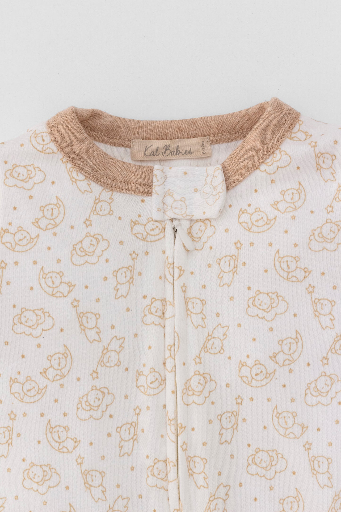 Organic one-piece footless pajamas bears