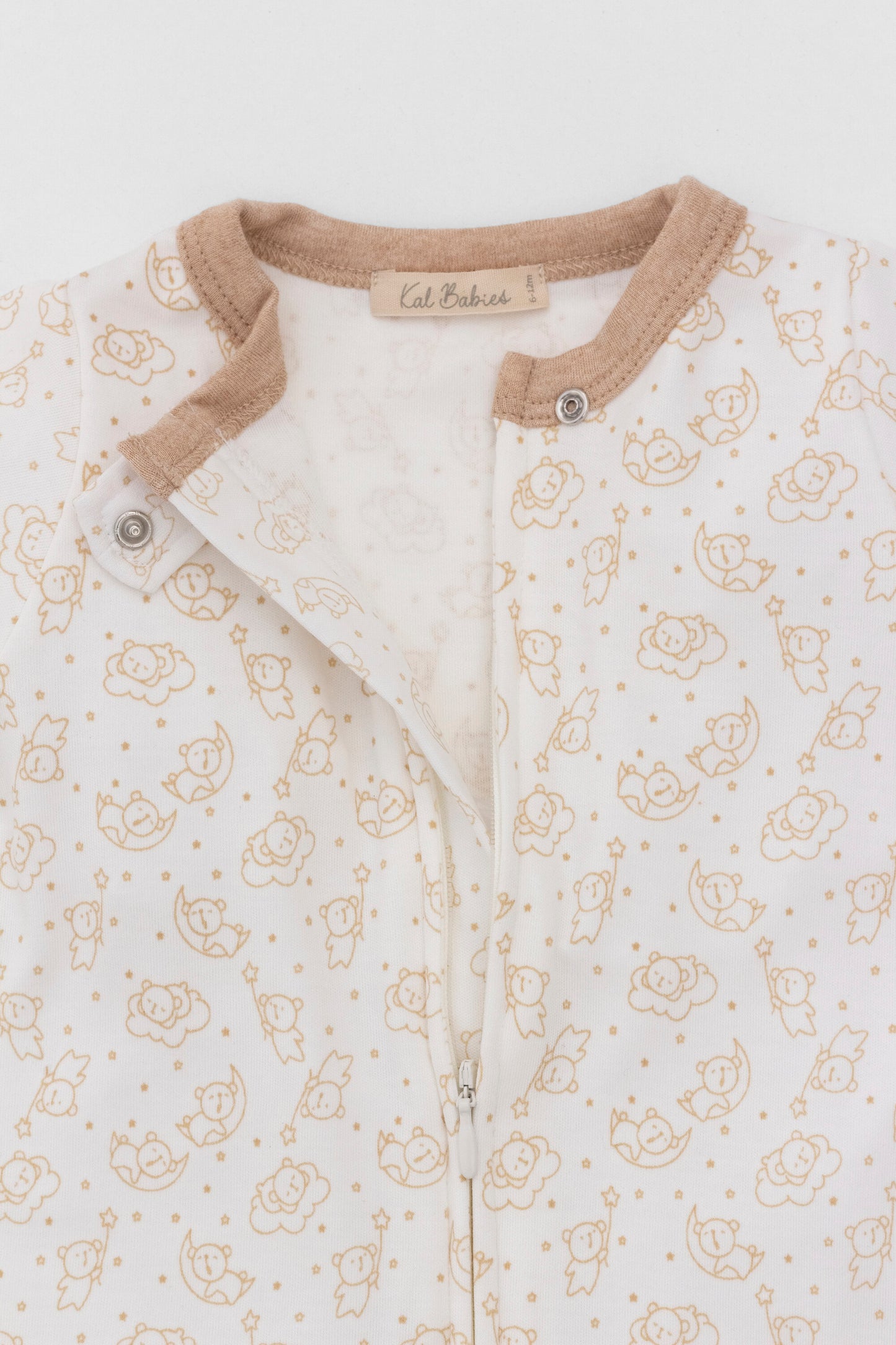 Organic one-piece footless pajamas bears