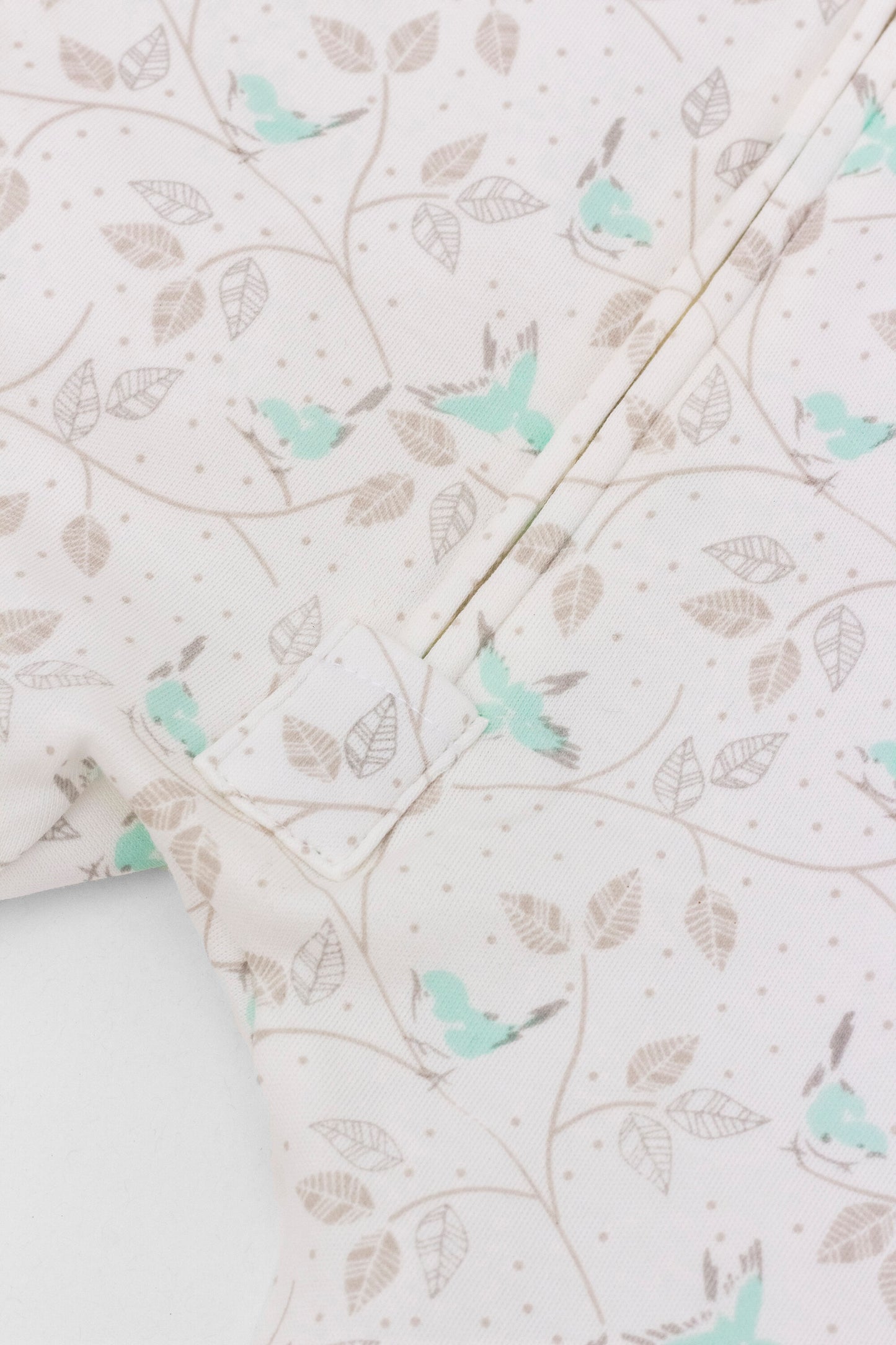 Organic one-piece footless pajamas birds