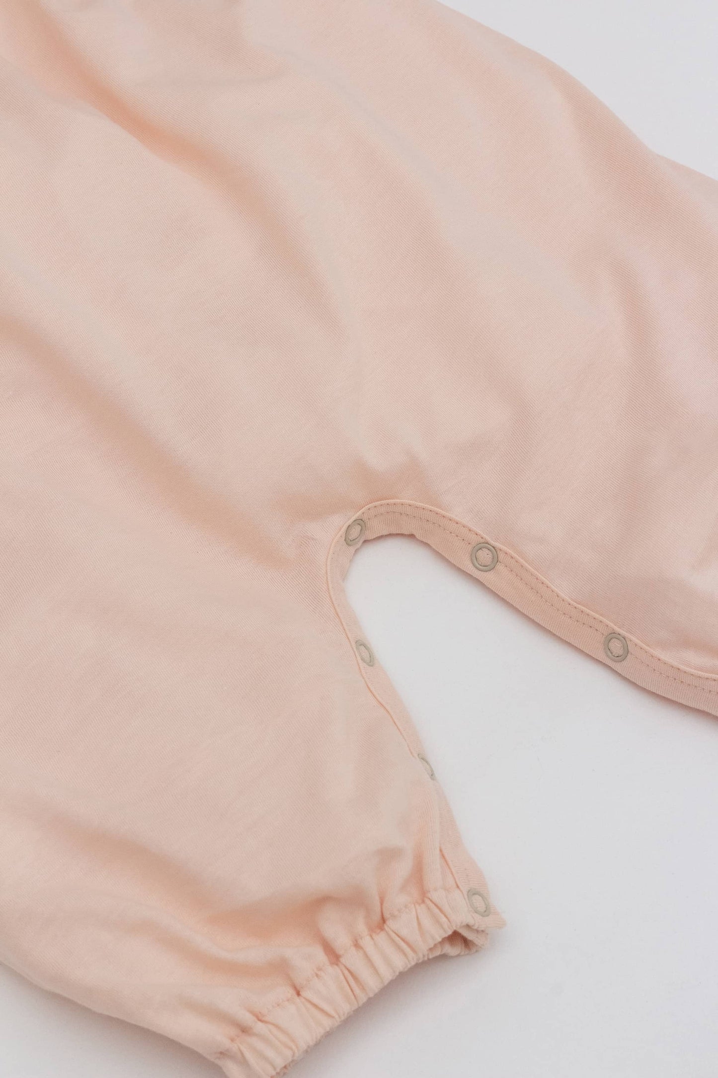 Salmon embroidered long romper