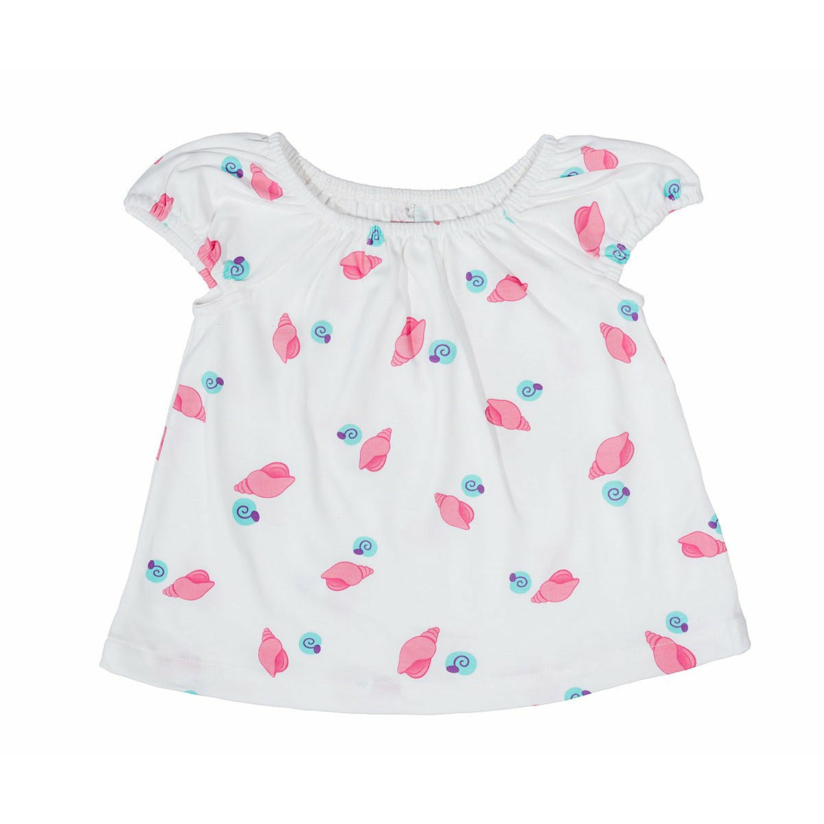 Seashells puff sleeve A-shape top - Kal BabiesSeashells puff sleeve A-shape top