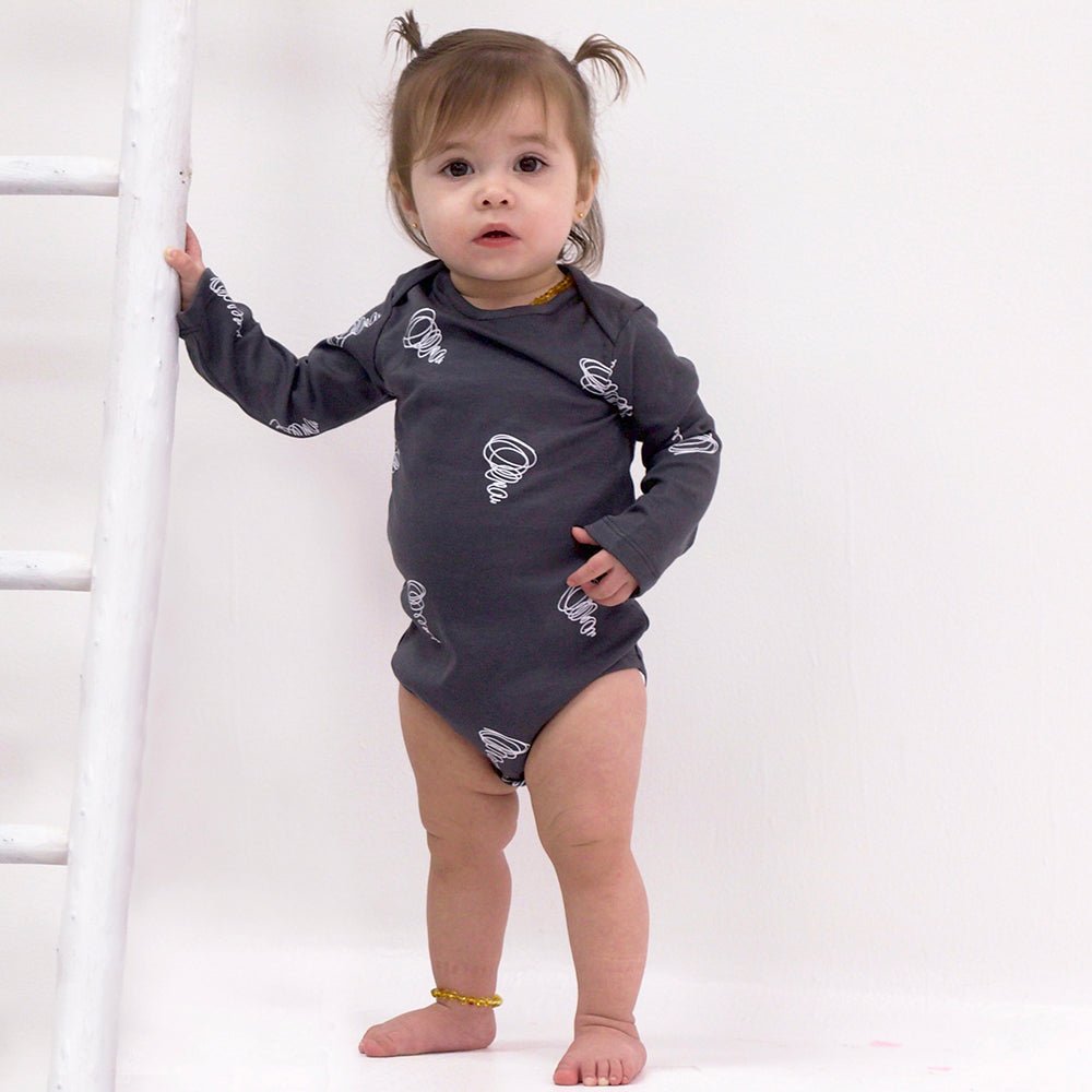 Twister lapped shoulder bodysuit - Kal BabiesTwister lapped shoulder bodysuit