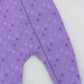 Organic cotton zipper footed pajamas purple