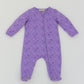 Organic cotton zipper footed pajamas purple