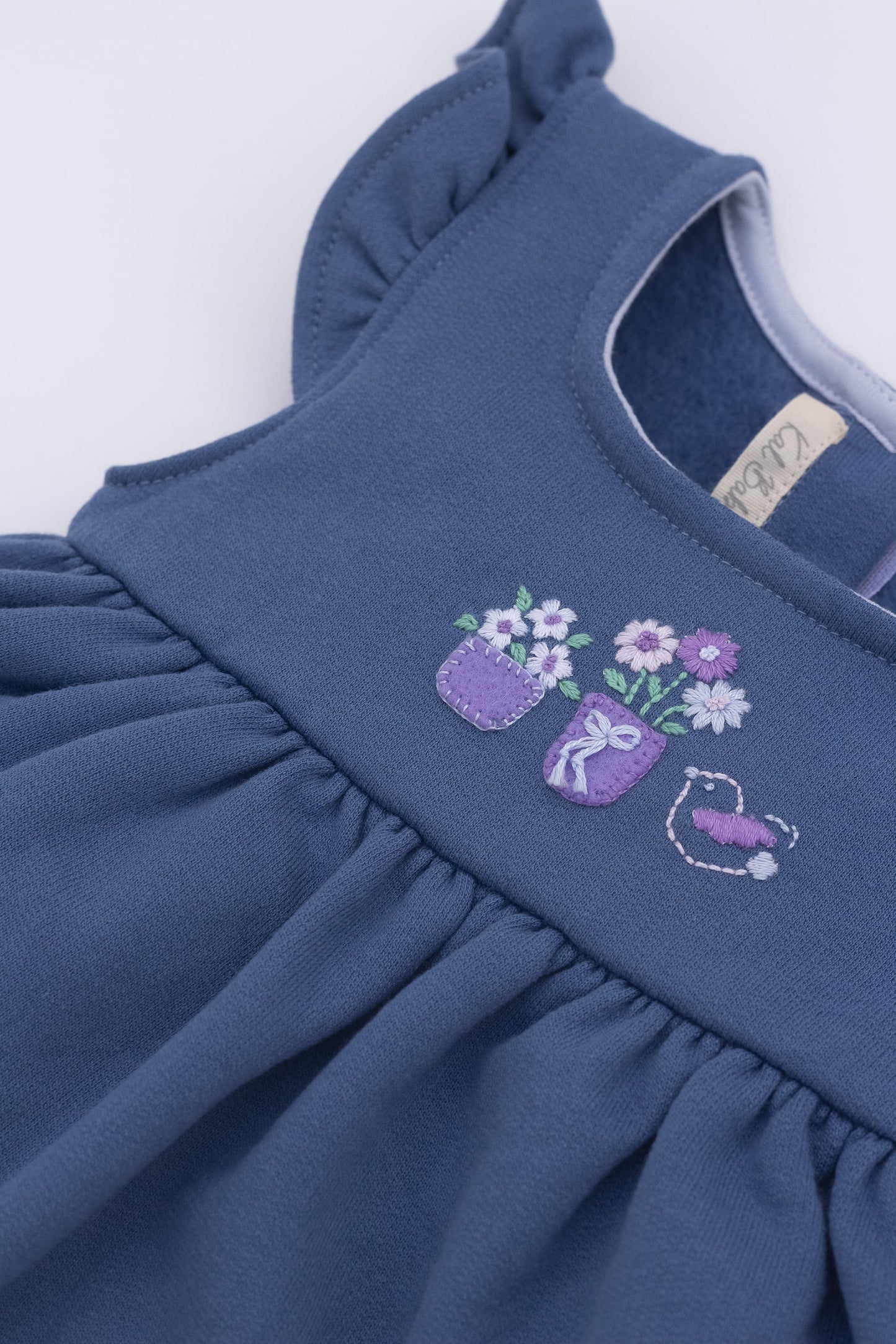 Organic jumperskirt blue fleece