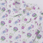 Organic long sleeve bodysuit with collar lavender