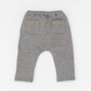 Organic contrast stitching pull-on pants grey
