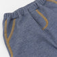 Organic contrast stitching pull-on pants indigo