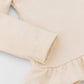 Organic long sleeve ruffle dress Rabbit Ivory