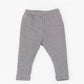 Organic elastic waistband leggings heather grey
