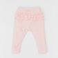Organic ruffle-trim leggings baby pink