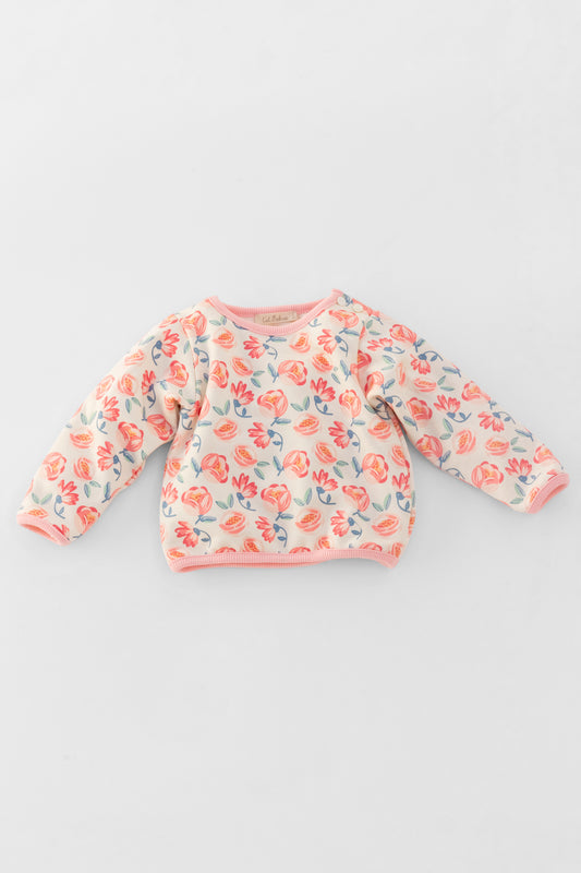 Organic sweatshirt floral