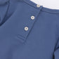 Organic sweatshirt with shirring blue