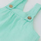 Mint green muslin overalls