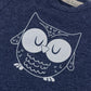 Owl blue romper
