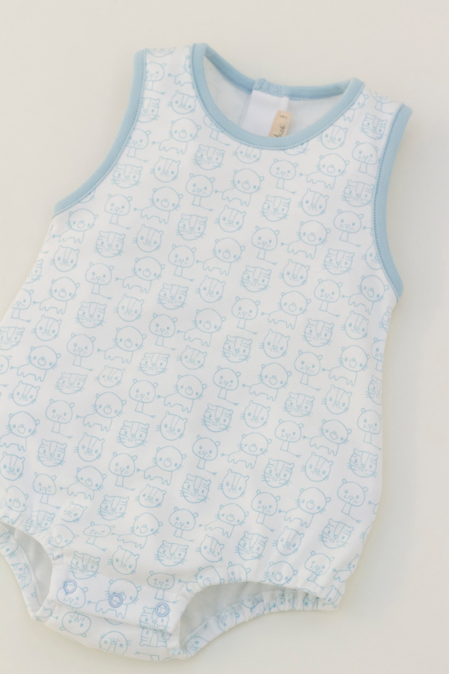 Cats and dogs print bubble romper
