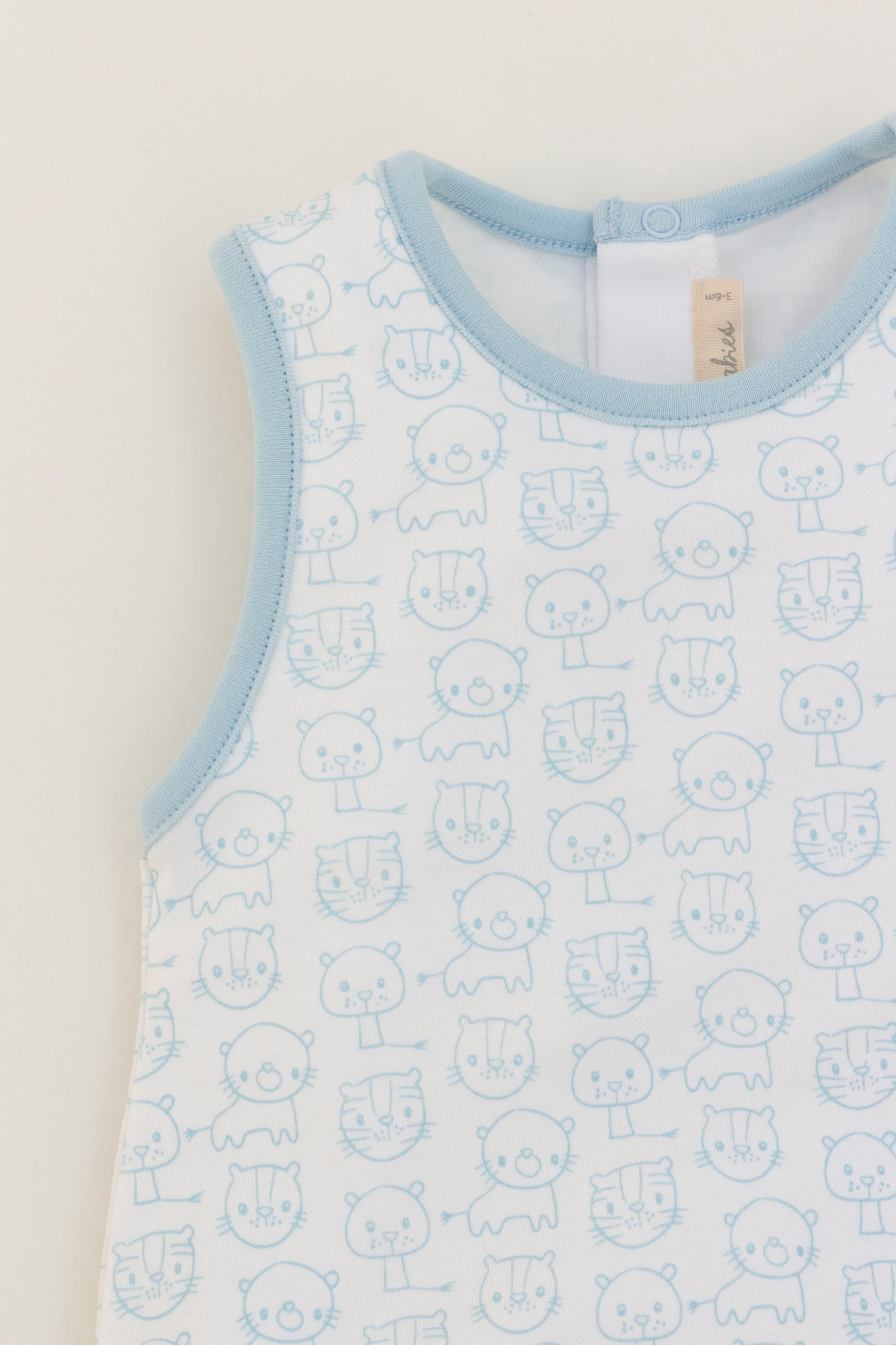 Cats and dogs print bubble romper