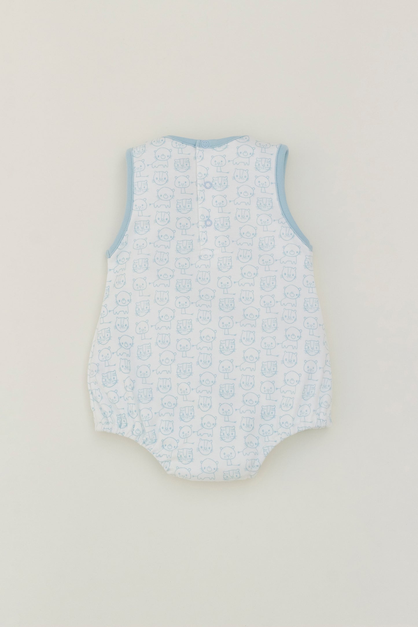 Cats and dogs print bubble romper