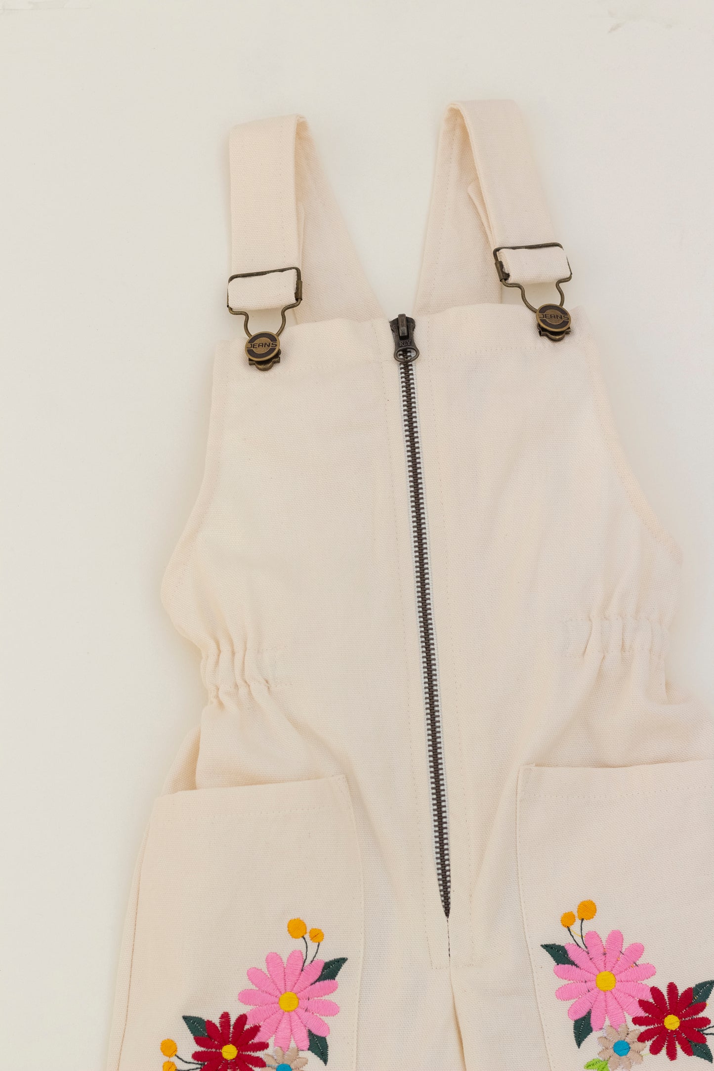 Overall Ivory with  embroidered flowers