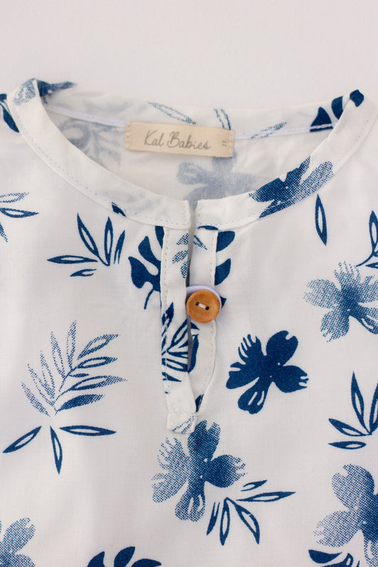 Kai's crew neck shirt with matching short set