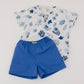 Kai's crew neck shirt with matching short set