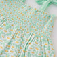 Muslin flower top with white short set