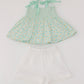 Muslin flower top with white short set