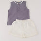 Luka's tank top with linen short set