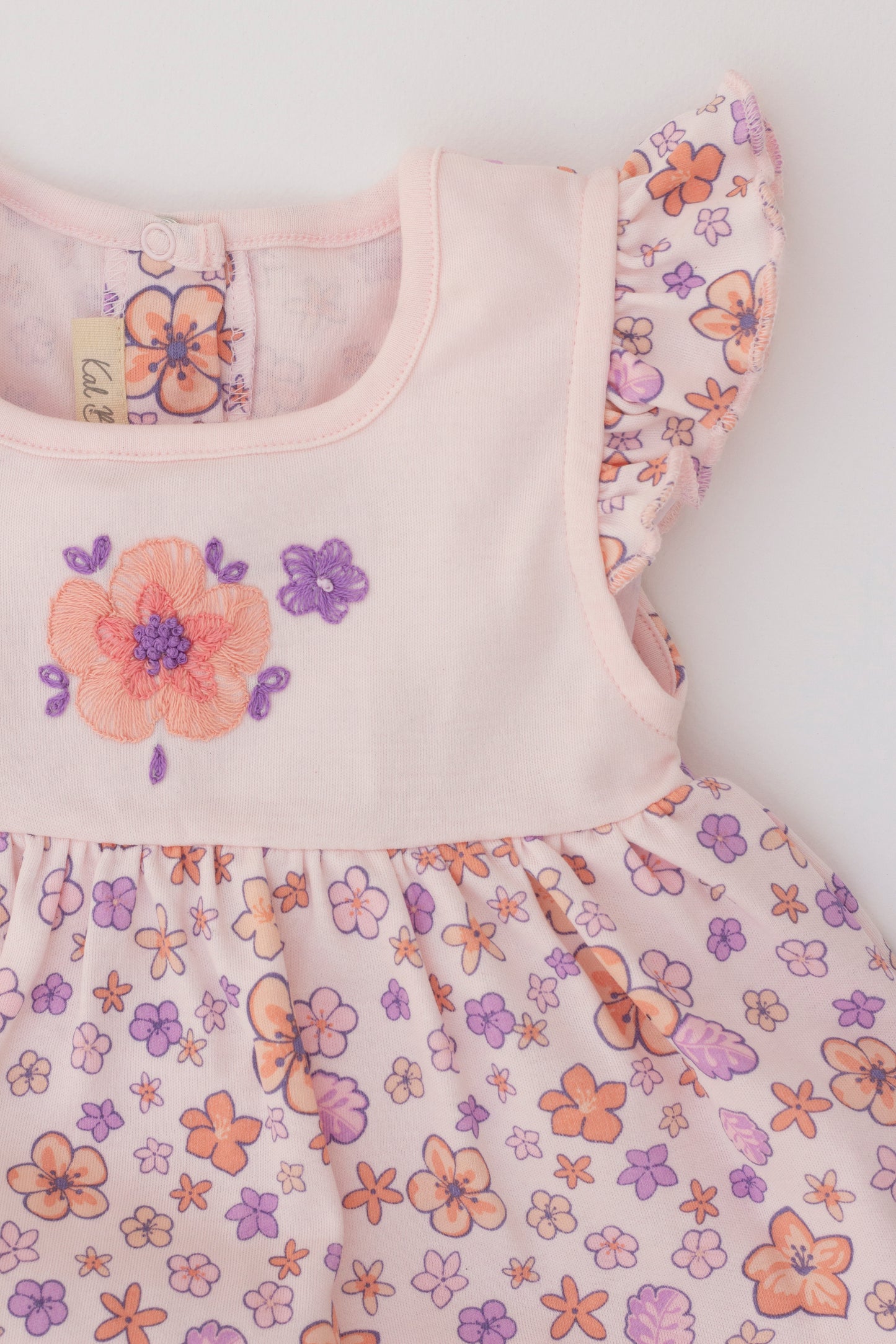 Flower Dress Reagan - Hand embroidered flowers